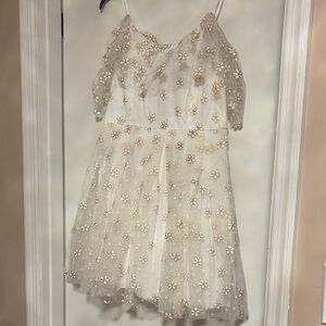 Missoni White and Gold Floral Formal Dress